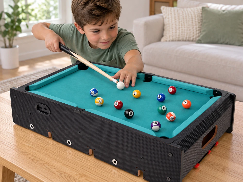 Jokomisiada 6-in-1 Gaming Table Electric Air Hockey, Foosball, Billiards, Ping-Pong GR0842