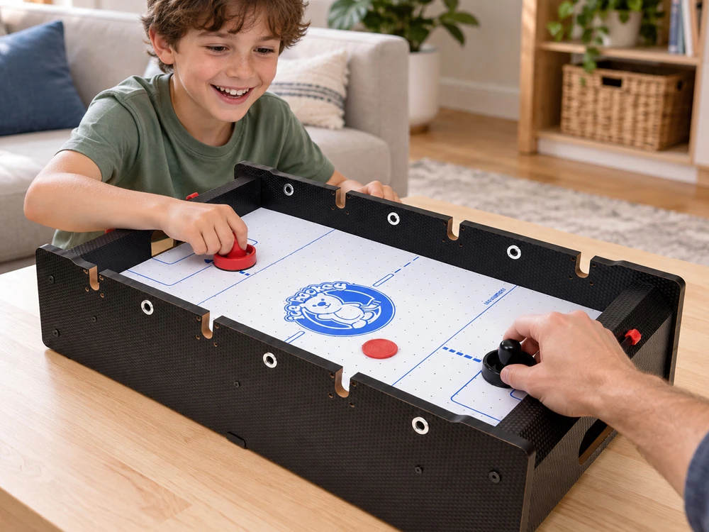 Jokomisiada 6-in-1 Gaming Table Electric Air Hockey, Foosball, Billiards, Ping-Pong GR0842
