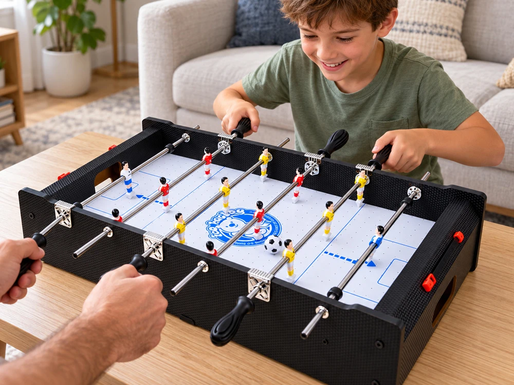 Jokomisiada 6-in-1 Gaming Table Electric Air Hockey, Foosball, Billiards, Ping-Pong GR0842