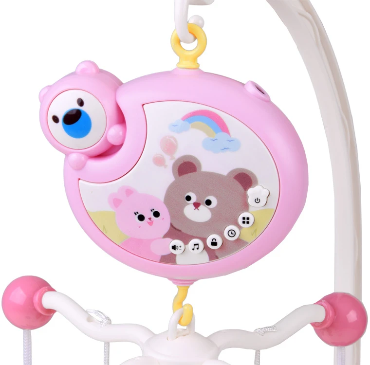 Jokomisiada Animal Cot Mobile with Projektorius, Music Box and Remote Control ZA6272