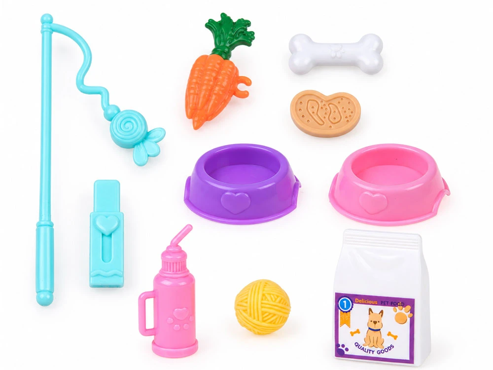 Jokomisiada Anlily Animal Doll Set - Dog, Cat, Rabbit and Accessories ZA6229