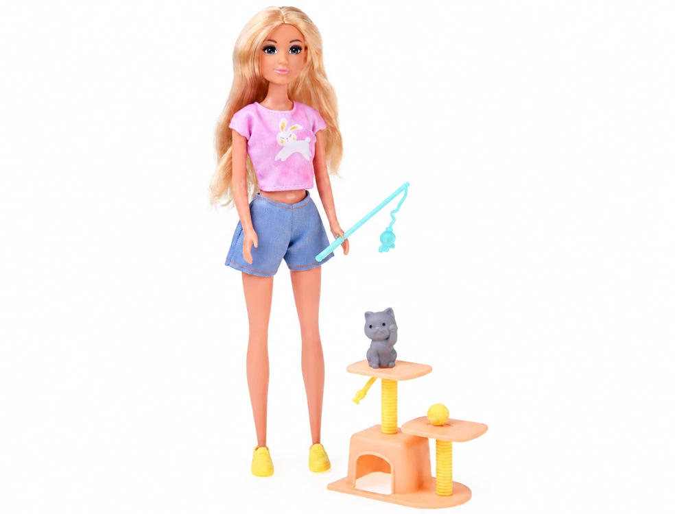 Jokomisiada Anlily Animal Doll Set - Dog, Cat, Rabbit and Accessories ZA6229