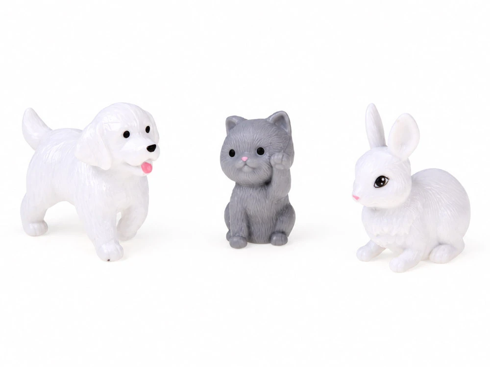 Jokomisiada Anlily Animal Doll Set - Dog, Cat, Rabbit and Accessories ZA6229