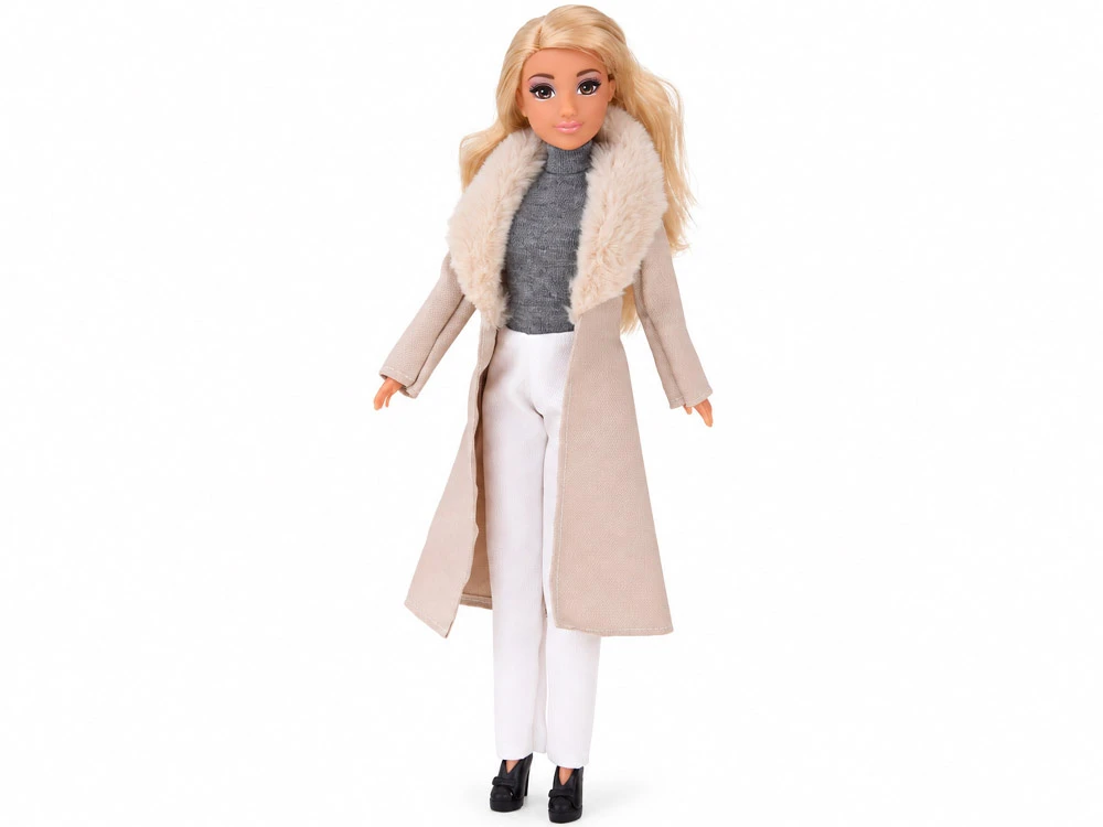 Jokomisiada Anlily Classic Style Doll - Brown Coat and Juodas Dress ZA6233