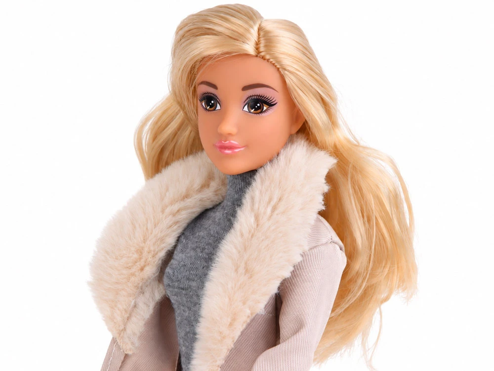 Jokomisiada Anlily Classic Style Doll - Brown Coat and Juodas Dress ZA6233