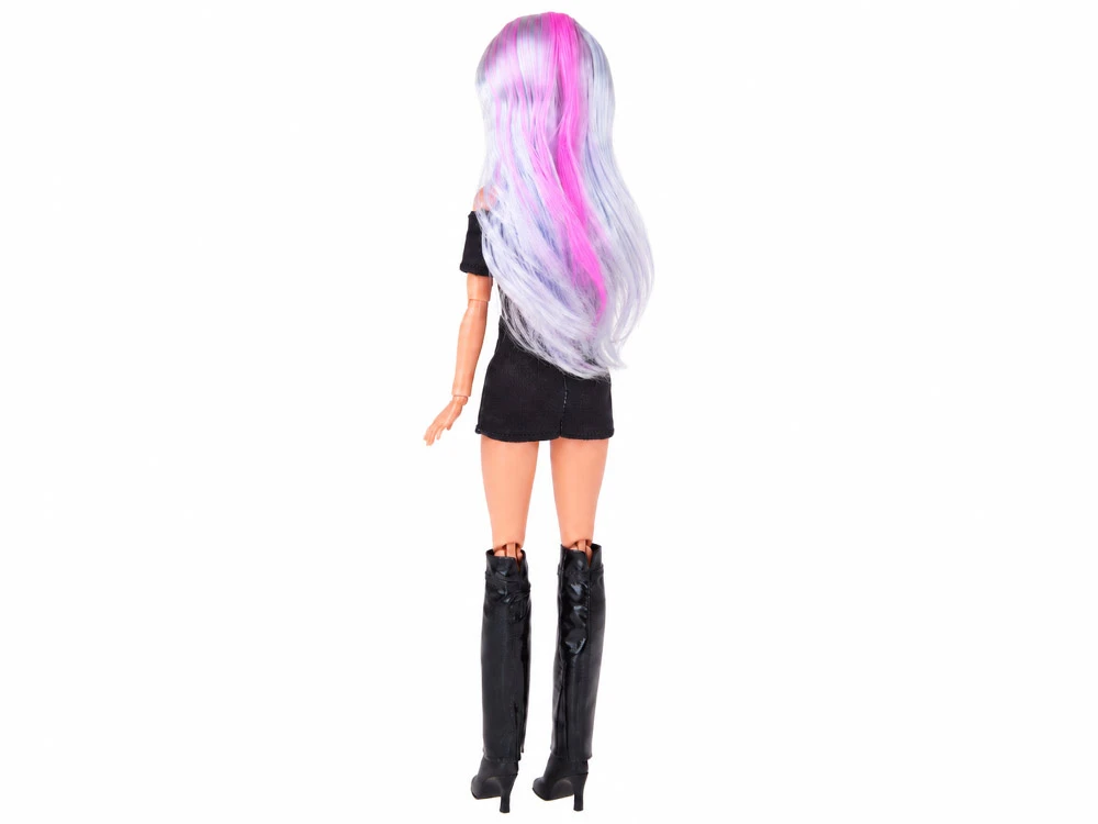 Jokomisiada Anlily Punk Rock Doll - Sidabrinis Hair and Strong Styling ZA6231