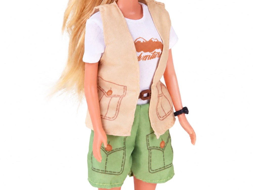 Jokomisiada Anlily Traveler Doll with a Dog + Backpack with Tourist Accessories ZA6230