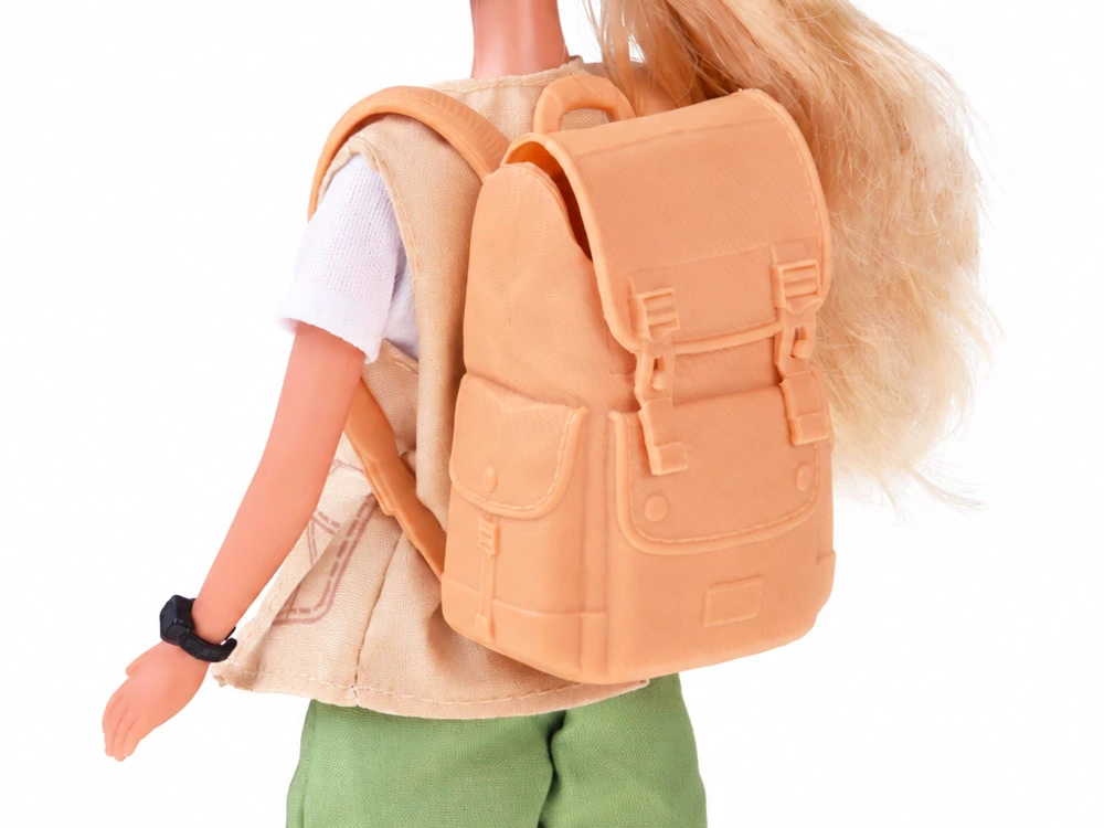 Jokomisiada Anlily Traveler Doll with a Dog + Backpack with Tourist Accessories ZA6230