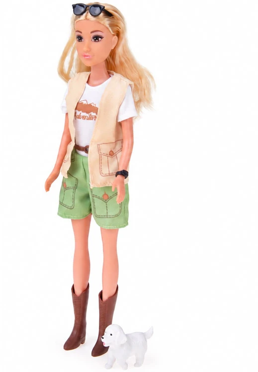 Jokomisiada Anlily Traveler Doll with a Dog + Backpack with Tourist Accessories ZA6230
