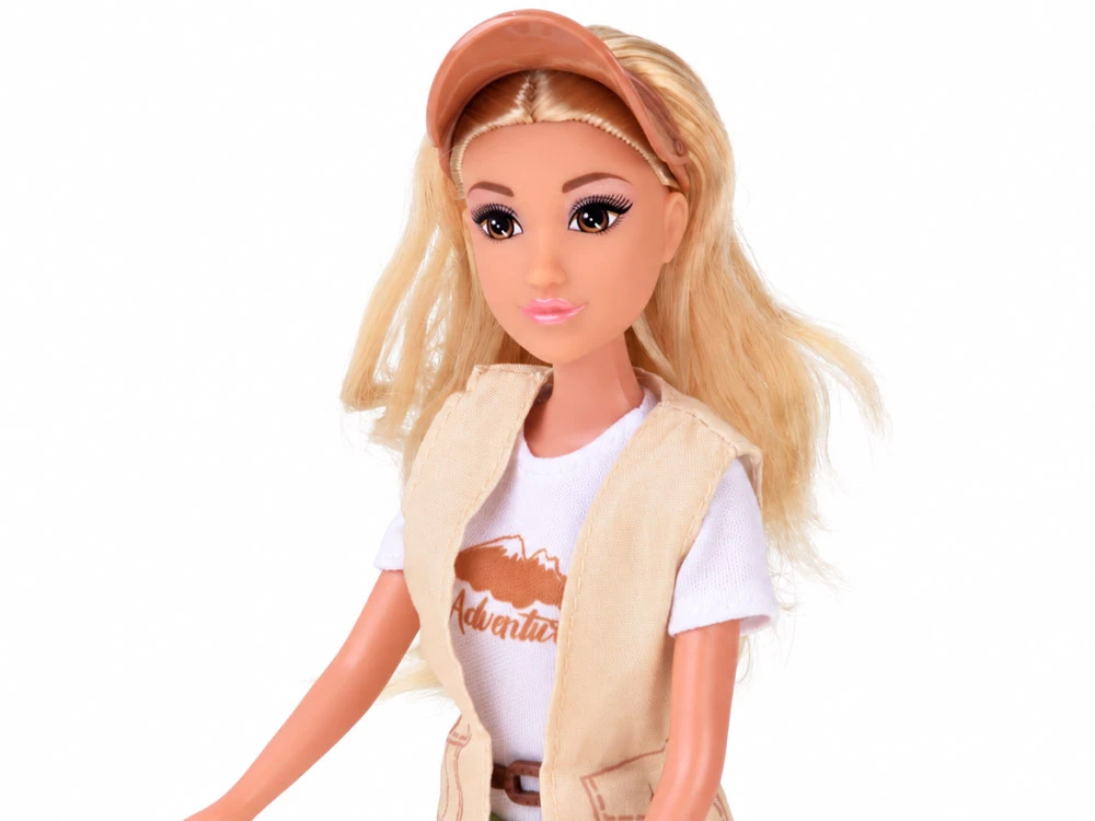 Jokomisiada Anlily Traveler Doll with a Dog + Backpack with Tourist Accessories ZA6230