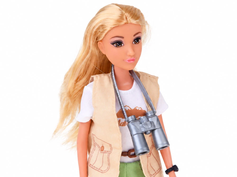 Jokomisiada Anlily Traveler Doll with a Dog + Backpack with Tourist Accessories ZA6230