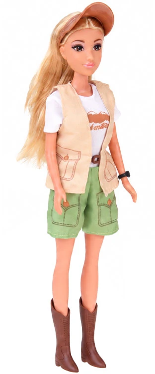 Jokomisiada Anlily Traveler Doll with a Dog + Backpack with Tourist Accessories ZA6230