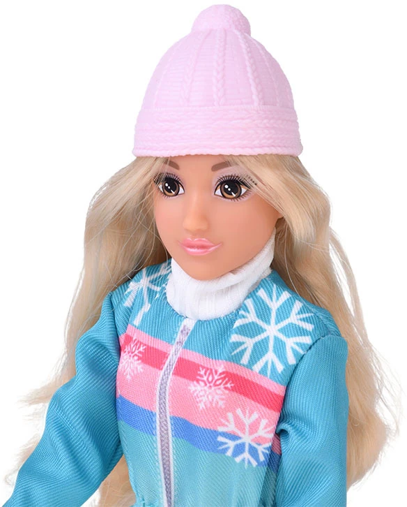Jokomisiada Anlily Winter Style Doll - Small and Large in Jackets with Sleds ZA6632