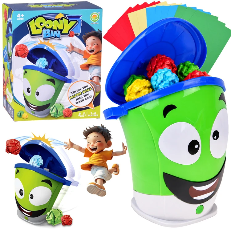 Jokomisiada Arcade game "Runaway trash can" with paper balls GR0844