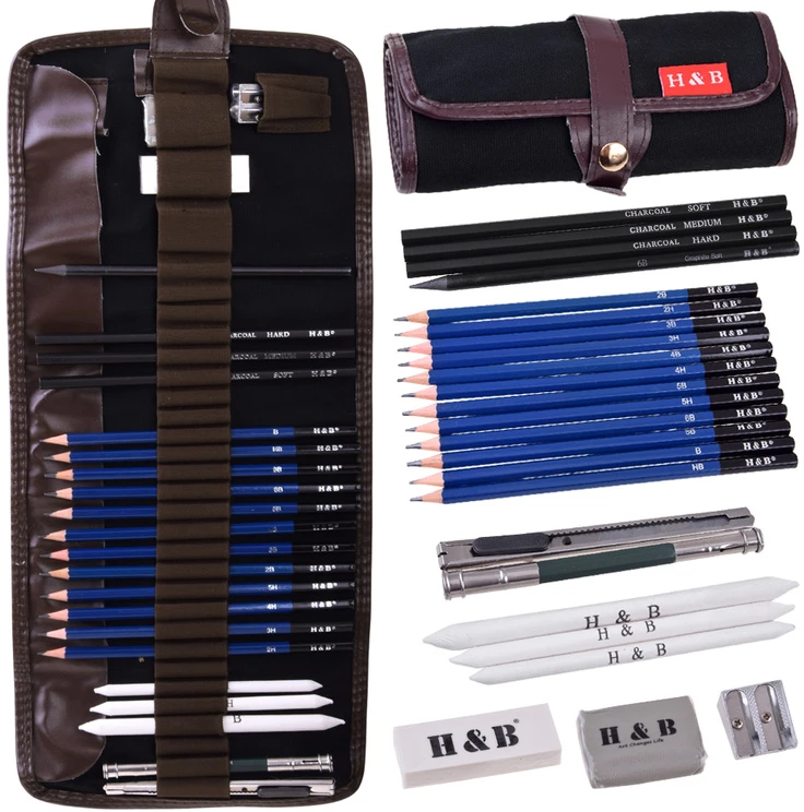 Dėlionė Jokomisiada Art Set for Sketching and Drawing Pencils Graphite Carrying Case AP0127