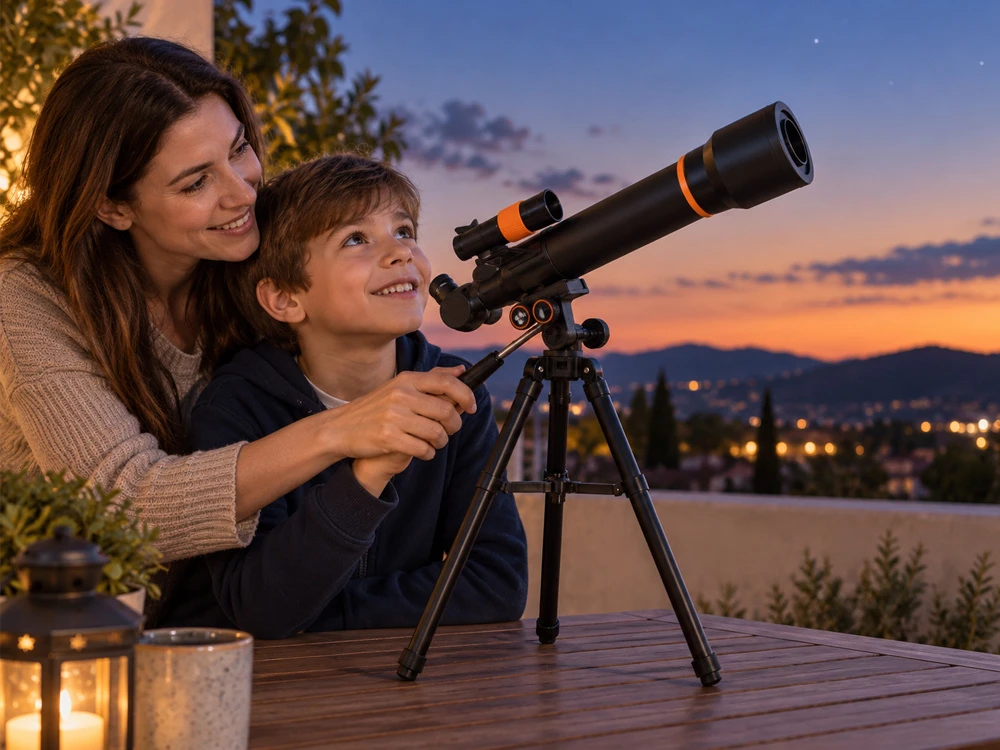 Jokomisiada Astronomical telescope for children + metal tripod 18x 60x LUNETA ZA6300