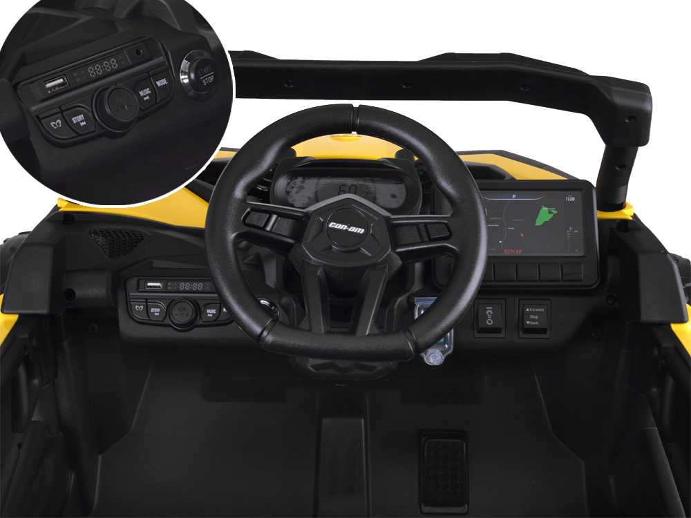 Akumuliatorinis keturratis vaikams Jokomisiada Buggy 4x4, 800W, PA0299 ZO | spalva: geltona/juoda