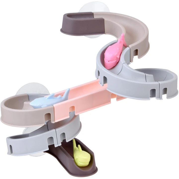 Jokomisiada Baby Bath Vanduo Track Elephant Seal Slide Bath Toy ZA6345