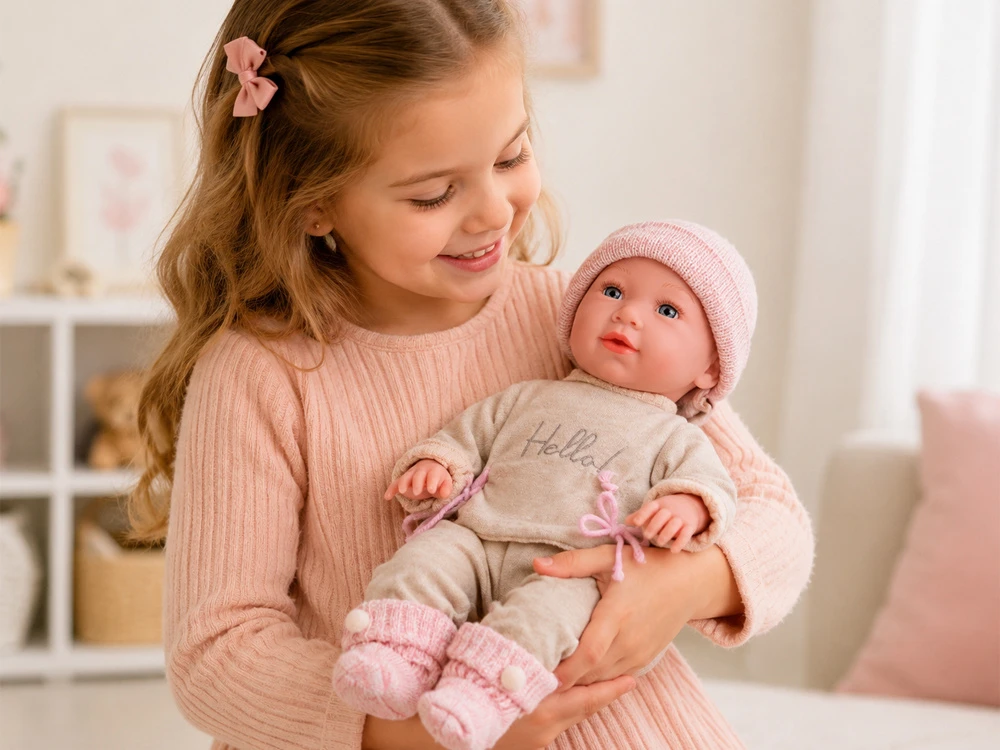 Jokomisiada BABY DOLL 48 cm Interactive Cries Babbles Scented + Blanket ZA6577