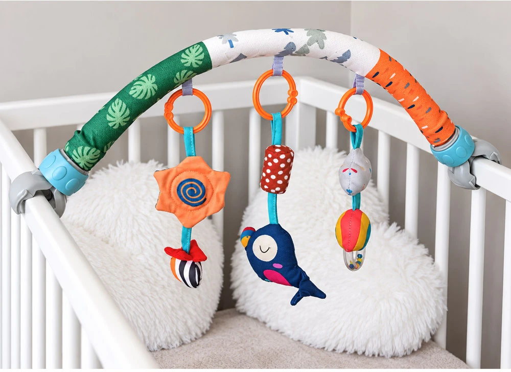 Jokomisiada Baby Toy Arch with Rattles for Strollers, Car Seats and Bouncers ZA6298