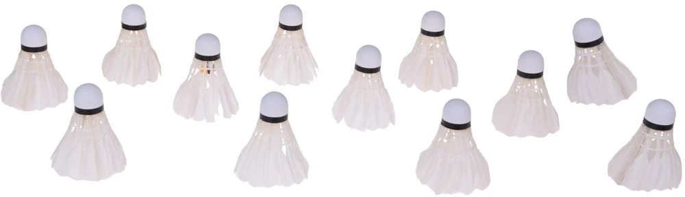 Jokomisiada Badminton shuttlecocks made of natural feathers - set of 12 in a tube SP0863