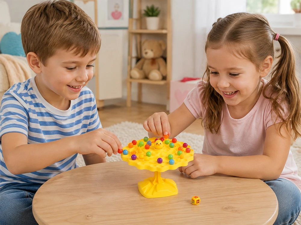 Jokomisiada Balancing Duck Skill Game with Colorful Balls for Children GR0861