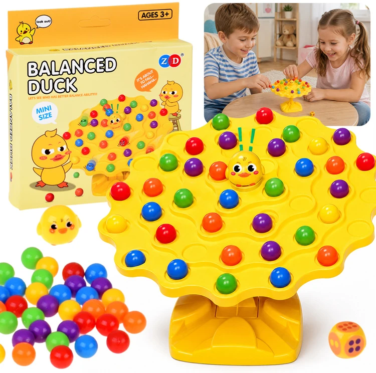 Jokomisiada Balancing Duck Skill Game with Colorful Balls for Children GR0861