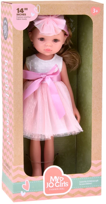 Jokomisiada BALLERINA doll 35cm with blonde hair in a pink tulle dress ZA6440