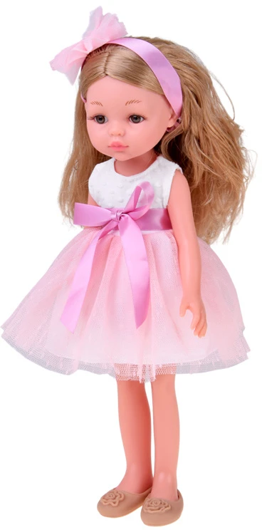 Jokomisiada BALLERINA doll 35cm with blonde hair in a pink tulle dress ZA6440