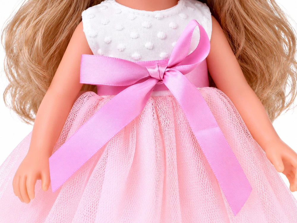 Jokomisiada BALLERINA doll 35cm with blonde hair in a pink tulle dress ZA6440
