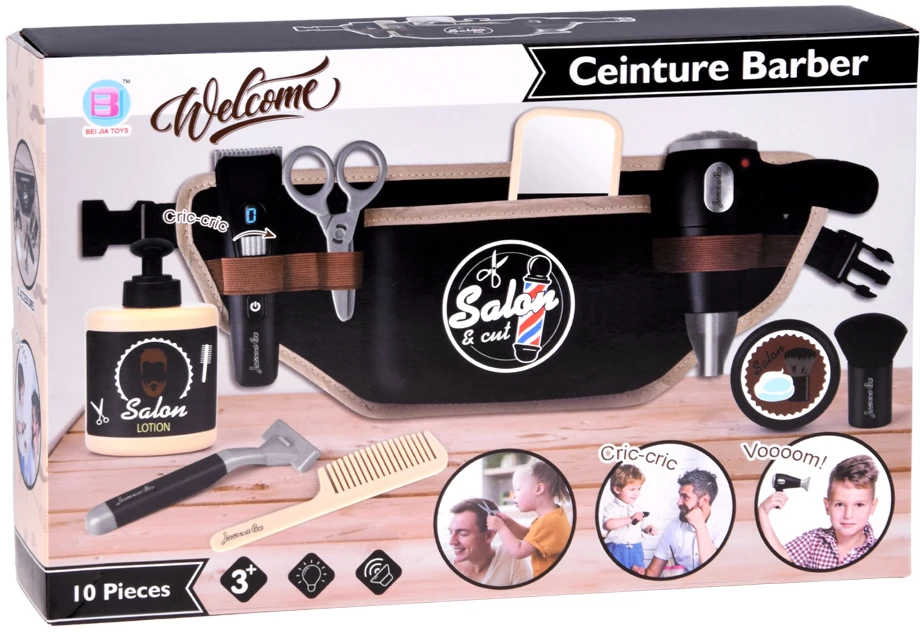 Jokomisiada BARBER hairdressing set for children - belt + accessories ZA6217