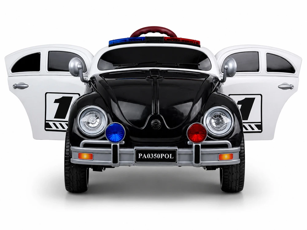 Jokomisiada Baterija-powered car for children, police car, Beetle, POLICE, rocking PA0350