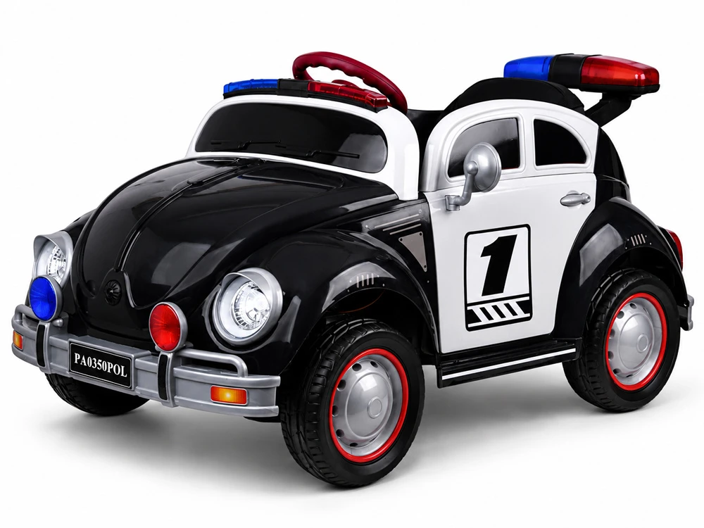 Jokomisiada Baterija-powered car for children, police car, Beetle, POLICE, rocking PA0350