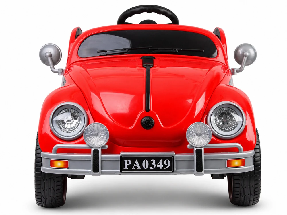 Jokomisiada Baterija-powered car for children, red retro, rocking effect, PA0349