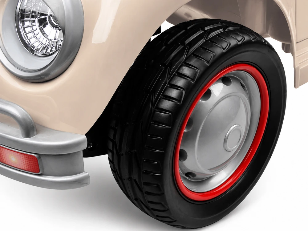 Jokomisiada Baterija-powered car for children, beige retro, rocking effect, PA0349