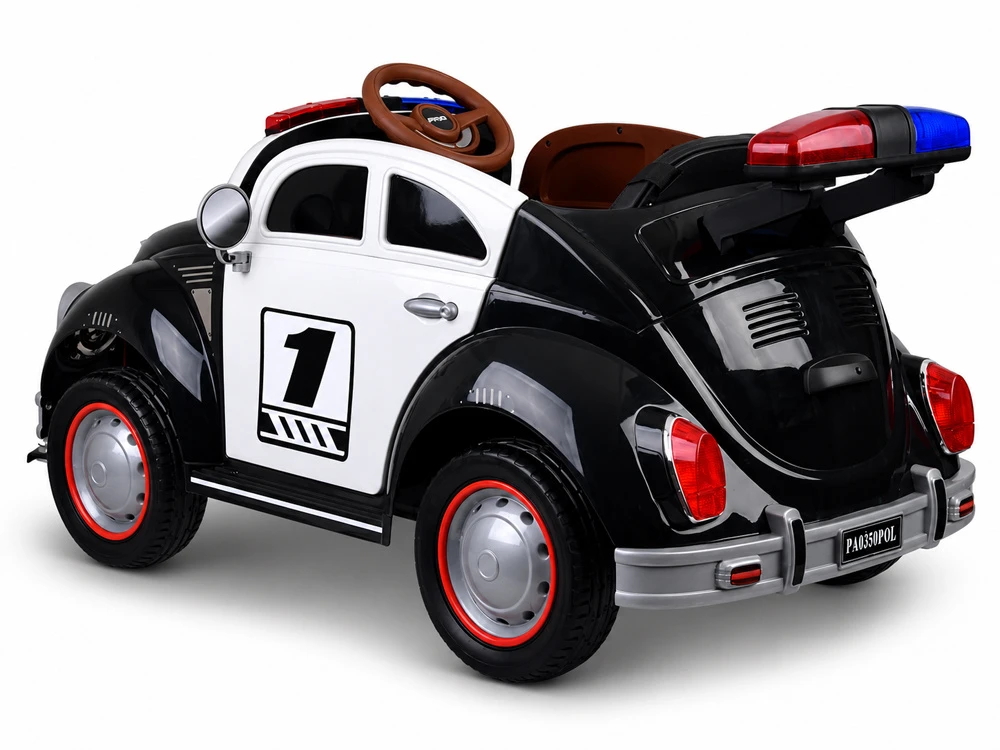 Jokomisiada Baterija-powered car for children, police car, Beetle, POLICE, rocking PA0350