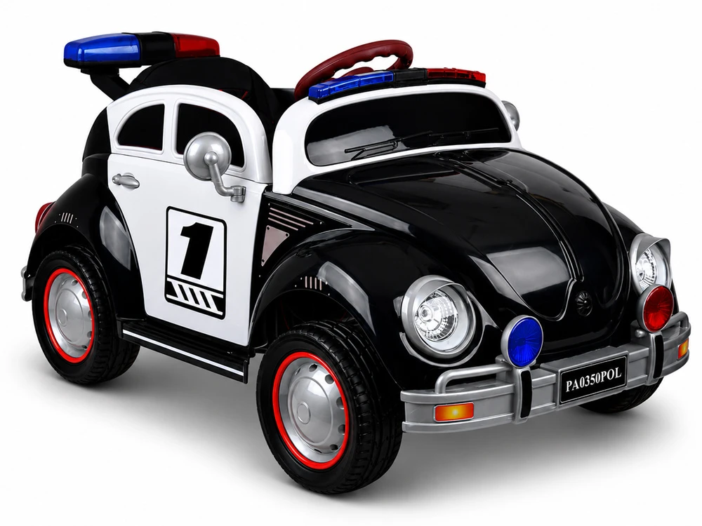 Jokomisiada Baterija-powered car for children, police car, Beetle, POLICE, rocking PA0350