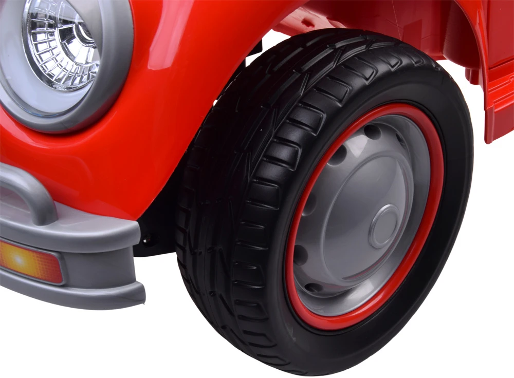 Jokomisiada Baterija-powered car for children, red retro, rocking effect, PA0349