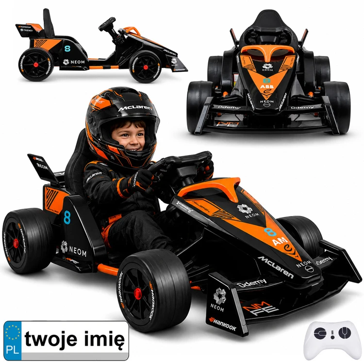 Jokomisiada Baterija-powered racing car for kids Formula E McLaren NEOM PA0346