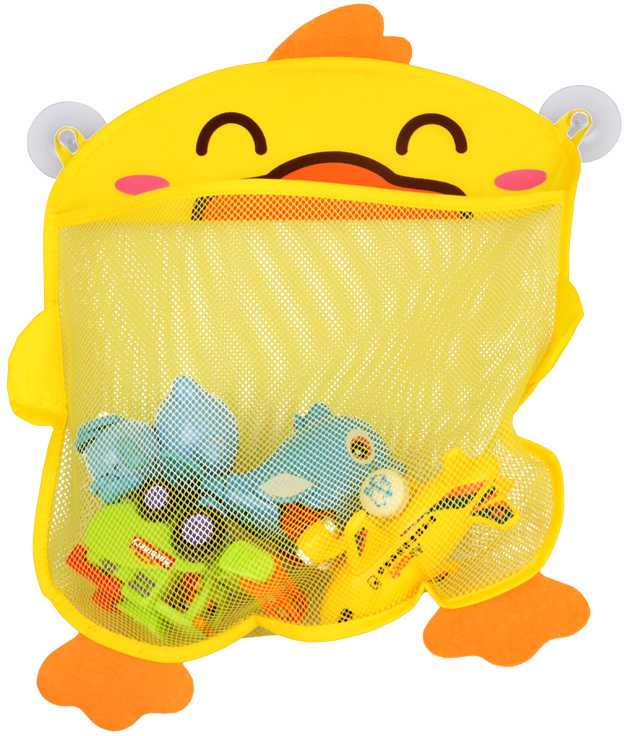 Jokomisiada Bath toy net organizer container yellow duck ZA5927