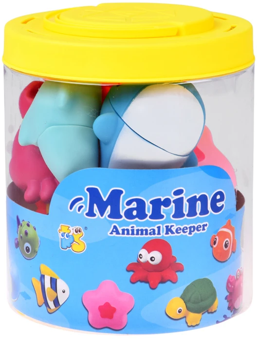 Jokomisiada Bath toys Sea animals foldable in half 10 pcs ZA6564