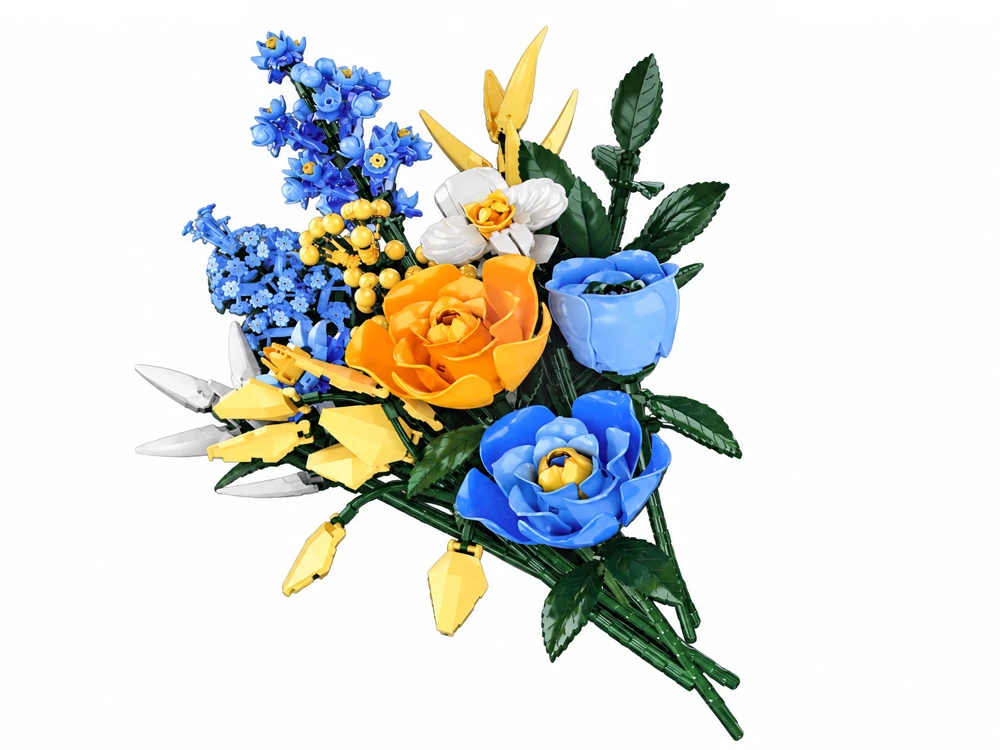 Jokomisiada BLOOMING FLOWERS blocks, moving bouquet - bud blooming effect, 986 pieces ZA6286