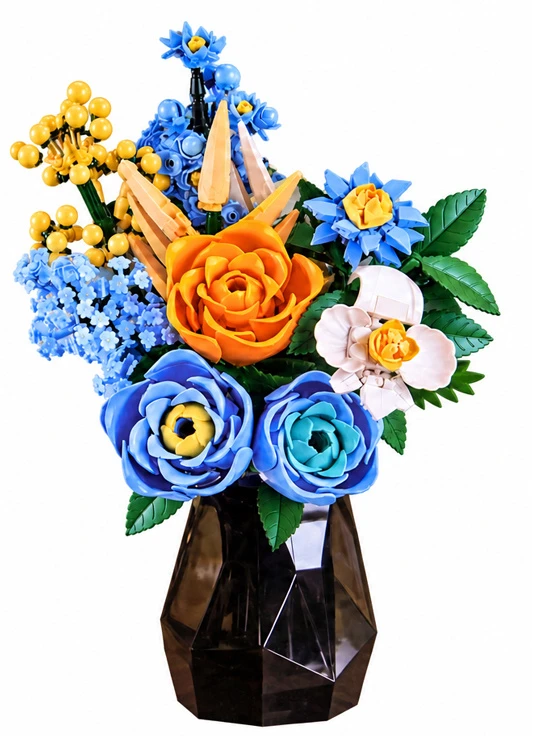 Jokomisiada BLOOMING FLOWERS blocks, moving bouquet - bud blooming effect, 986 pieces ZA6286
