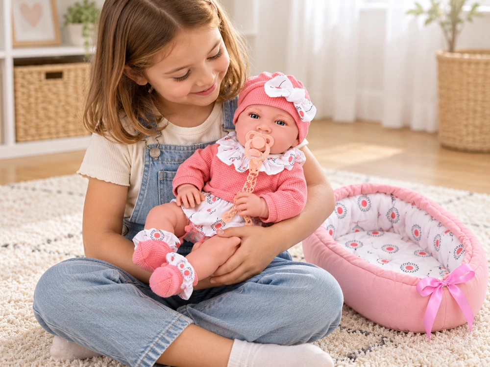 Jokomisiada BOBAS minkšta guminė lėlė – 12 garso funkcijų 45cm + nešynė ZA6436