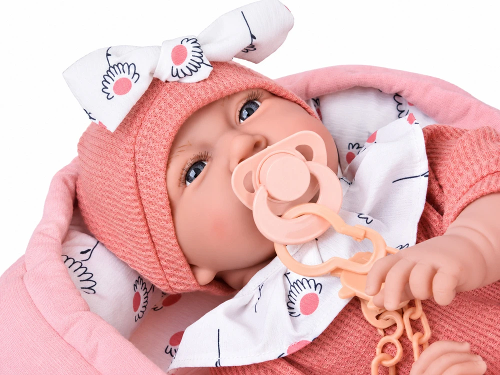 Jokomisiada BOBAS minkšta guminė lėlė – 12 garso funkcijų 45cm + nešynė ZA6436
