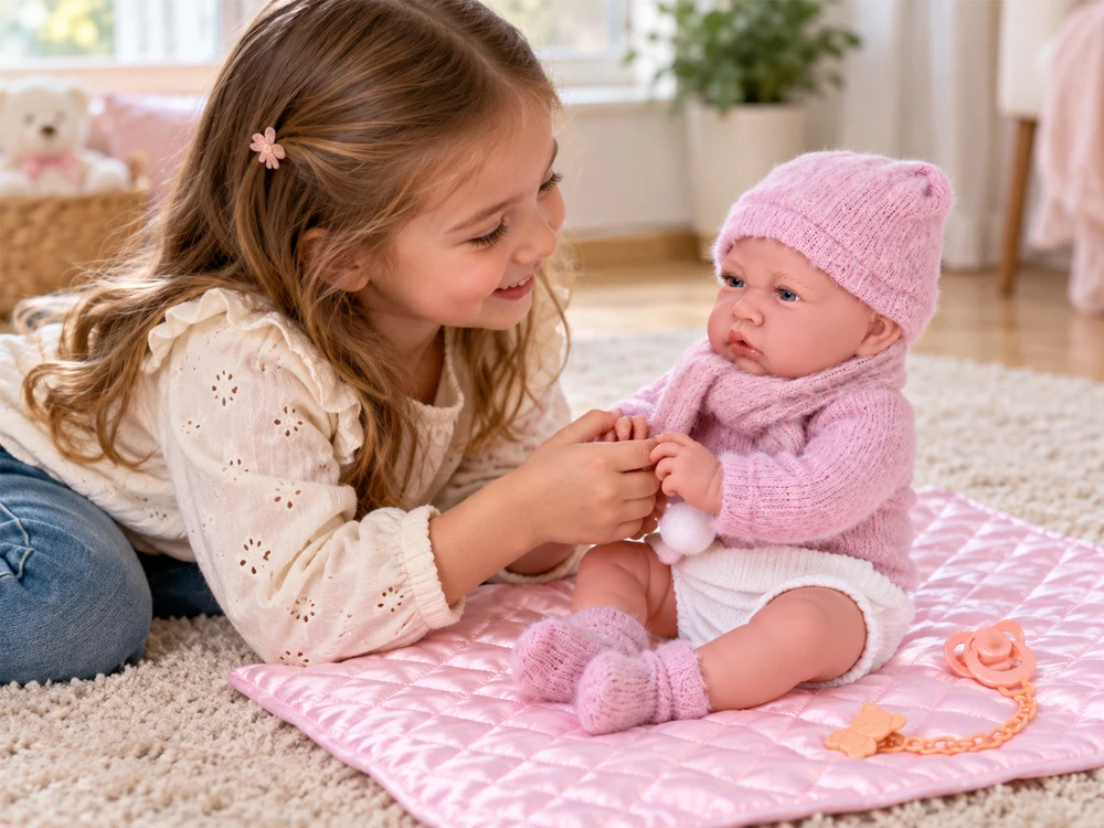 Jokomisiada BOBAS soft rubber doll, talking - 12 sound functions 45cm ZA6437