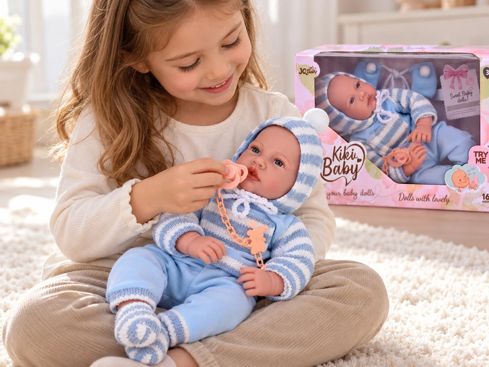 Jokomisiada BOBAS soft rubber doll, talking - 12 sound functions 45cm ZA6441