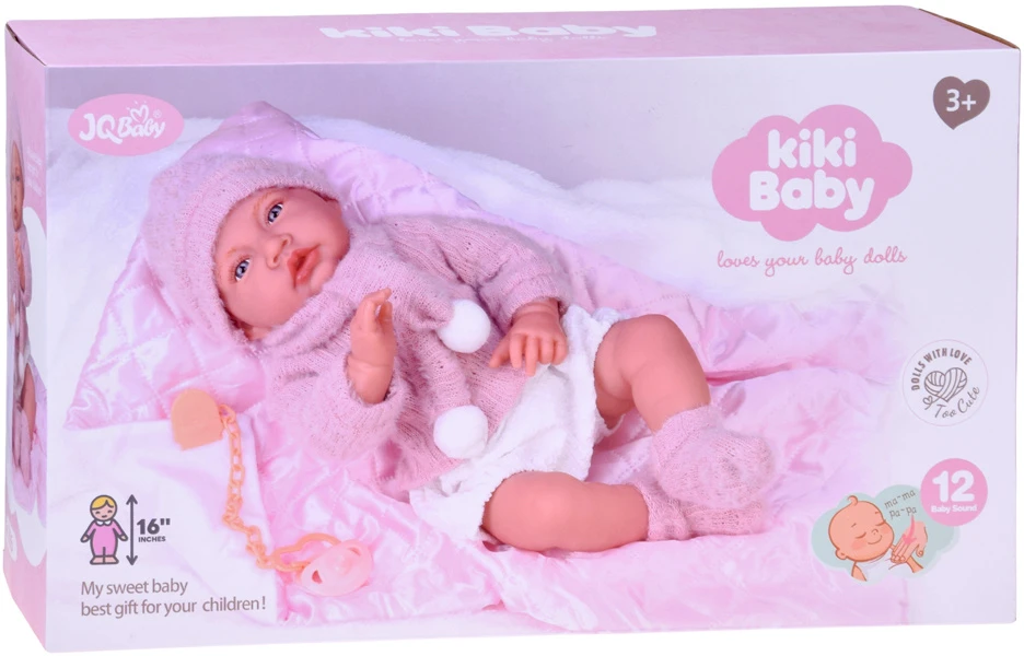 Jokomisiada BOBAS soft rubber doll, talking - 12 sound functions 45cm ZA6437