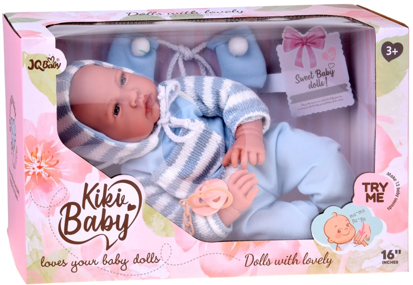 Jokomisiada BOBAS soft rubber doll, talking - 12 sound functions 45cm ZA6441