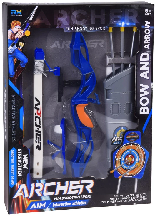 Jokomisiada Bow, Arrows and Shield - Large Archer Set - 2 Play Options SP0868